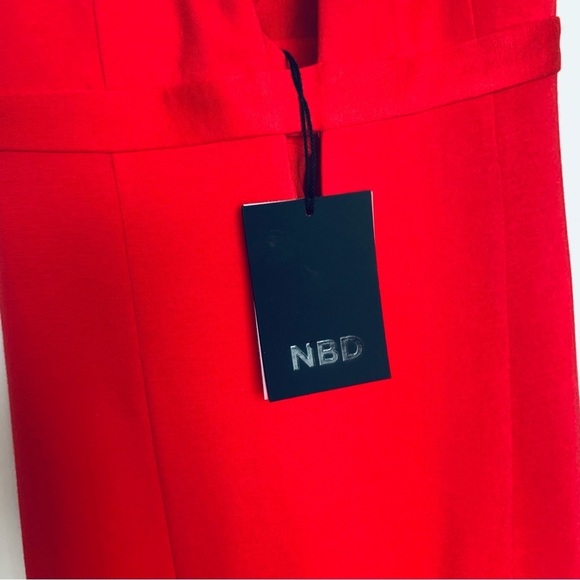 NBD Revolve Slit Leg Dress in Red - Picture 7 of 7